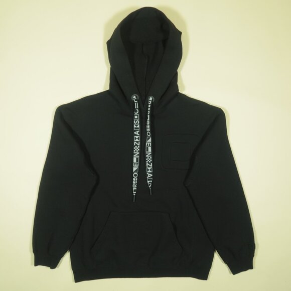 Proenza Schouler White Label Hoodie Womens XS Black Printed Drawstring - Picture 2 of 5